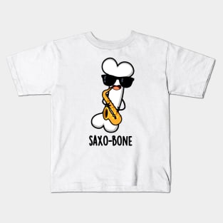 Saxo-bone Funny Bone Music Instrument Pun Kids T-Shirt